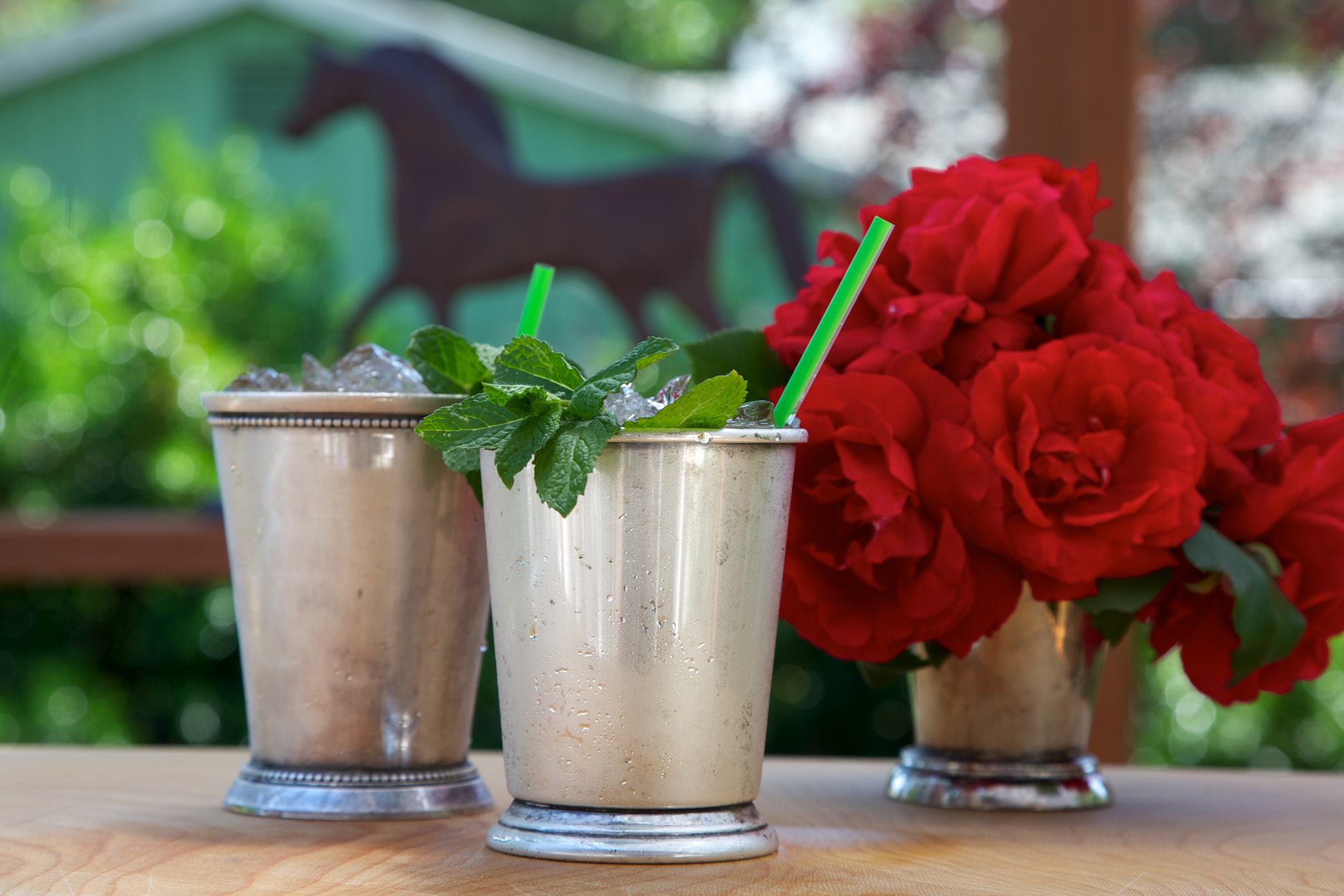 Mint Julep and roses