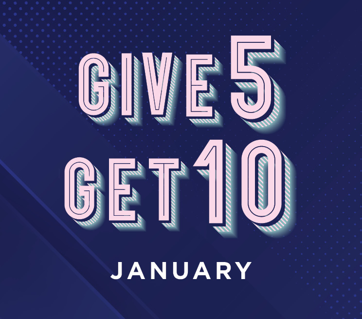 Give 5 Get 10 Promotion Image