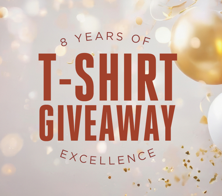 8 years of Excellence T-Shirt Giveaway