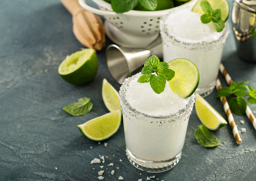 Margaritas with limes