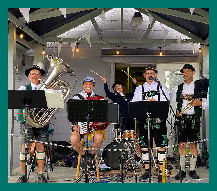 German Band and Dancers